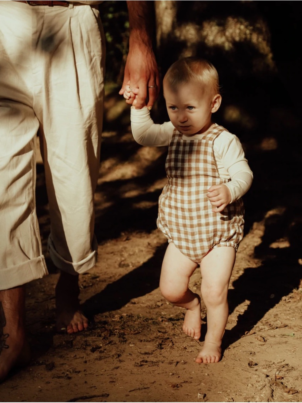 The Simple Folk Gingham Overall Romper